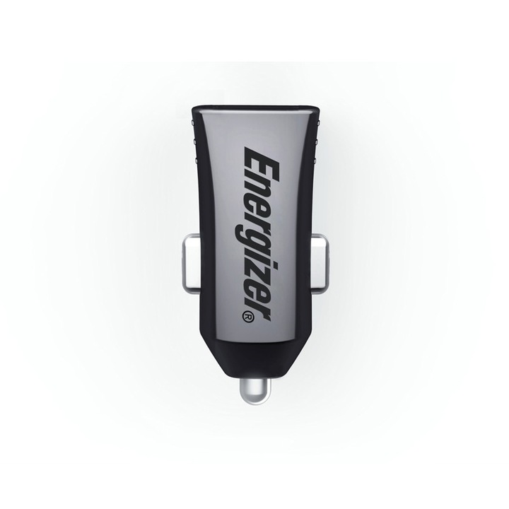 Зарядно устройство за кола ENERGIZER с Lightning кабел, 1xUSB, 2.4A, Черно