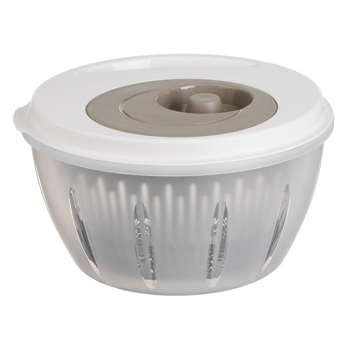Пластмасова сушилня за салата White Taupe Ø25x14.5cm - 4.5L