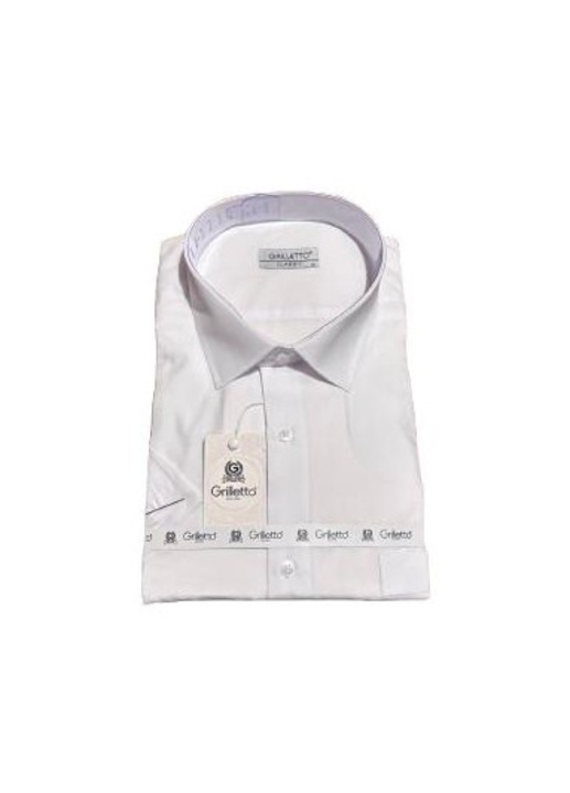 Camasa cu maneca scurta, Regular fit-1363, Alb