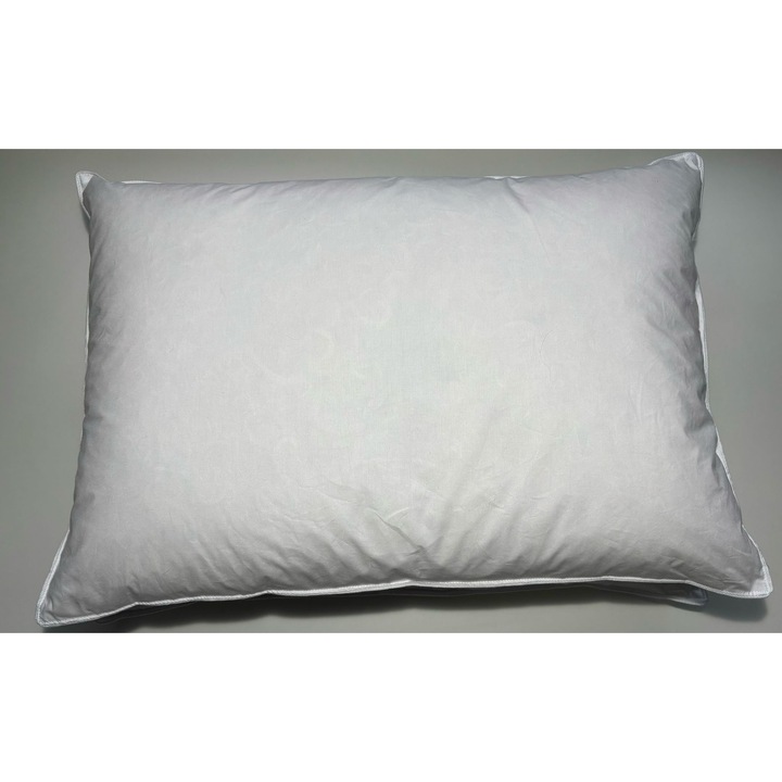 Perna din puf si pana de gasca, PopClean, alb natur, 50x70cm, 1100g