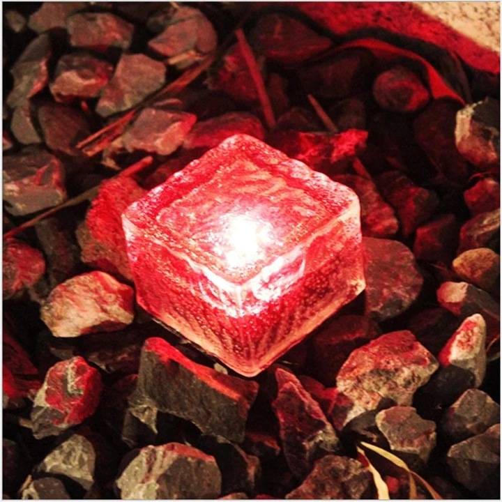 Соларна LED лампа, 1W, многоцветна, 7x7x5см, комплект от 1