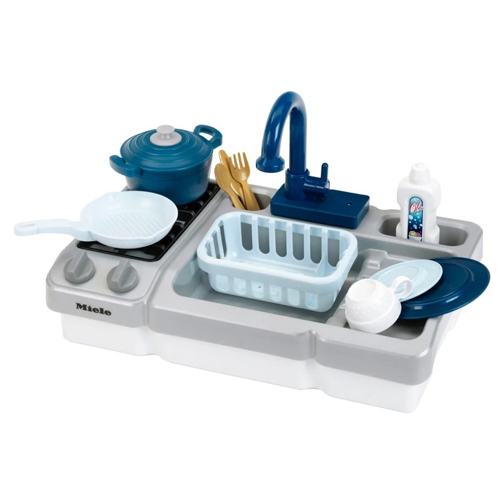 Gyerekkonyha, Theo Klein, mosogatóval és főzőlappal, 42x26x26cm, többszínű, 3 éves kortól