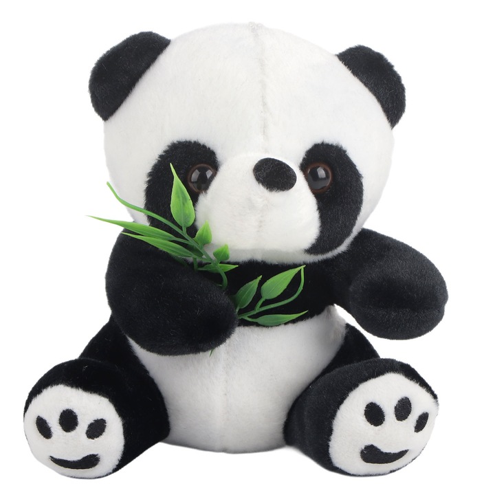 Puha fekete-fehér panda plüssjáték 15cm