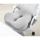 Ortopéd székpárna, ergonomikus tartású, csúszásmentes, memóriahabos, szürke
