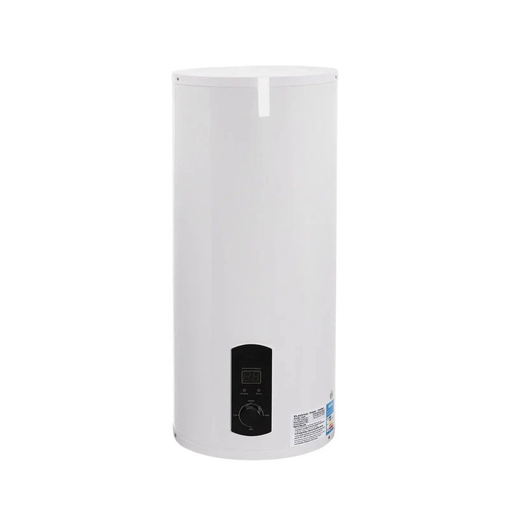 Azonnali elektromos vízmelegítő, 60 literes űrtartalom, 2000 W, függőleges zuhanyrendszer, kézi zuhany, fehér