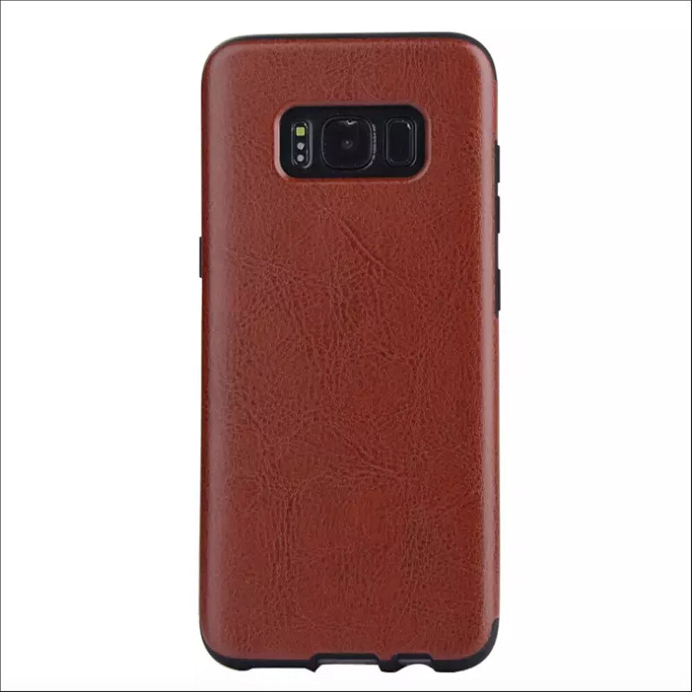 Husa de protectie Samsung Galaxy S8 (+) PLUS, Piele ecologica, Maro