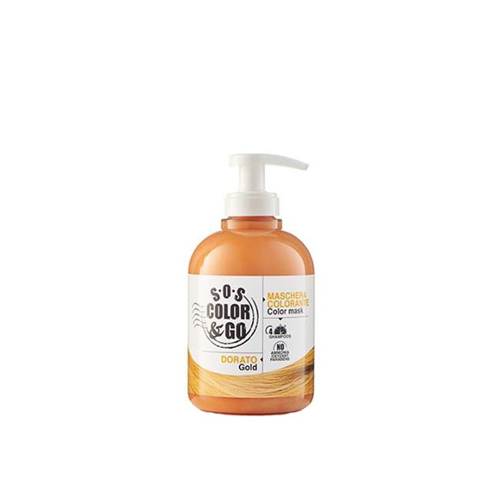 SOS COLOR & GO, Masca cu pigment auriu, 300 ml