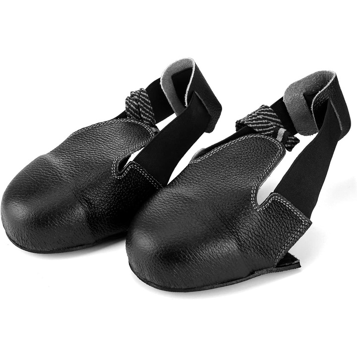 Huse pantofi din piele cu varf de otel, marime ajustabila 5-12 US, design ergonomic, antiderapant, set 1 pereche