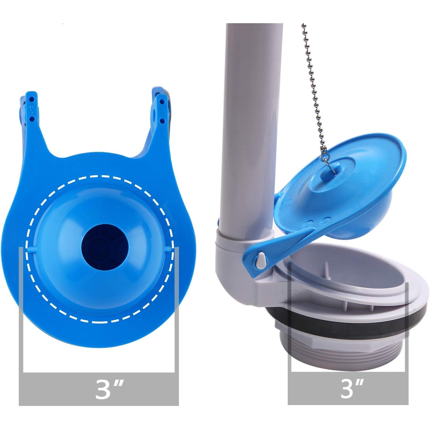 Set 2 deflectoare pentru toaleta, albastru, 2.2 inch, usor de instalat ...