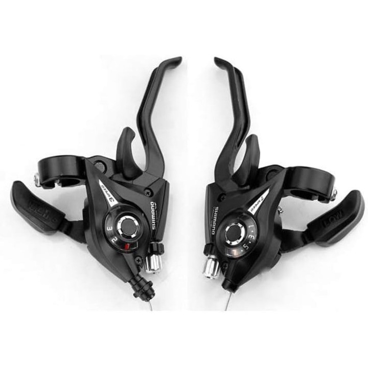 Schimbatoare bicicleta set 2 buc, compatibile cu frane mecanice, design ergonomic, negru