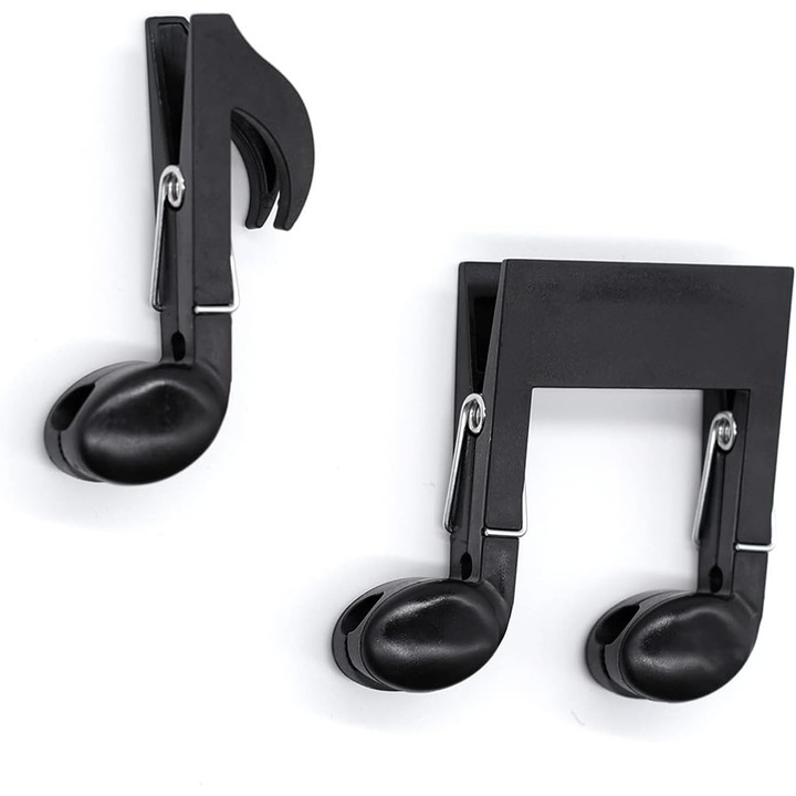 Комплект клипсове за бележки, артистичен стил, многофункционални, черни