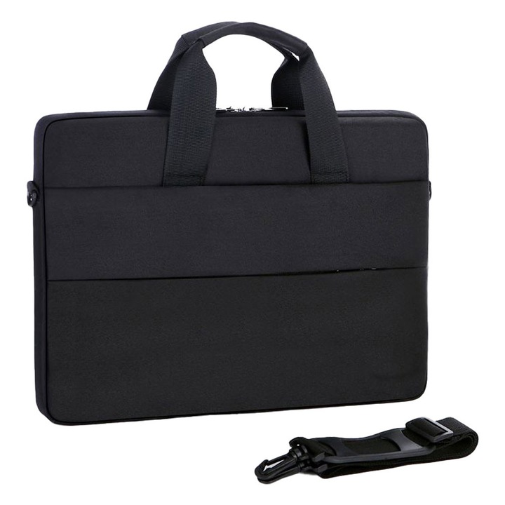Herusi laptop táska 39x27.5cm vízálló fekete-szürke-rózsaszín-kék