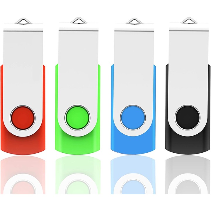 HERUSI USB memória 32GB, 4 db-os szett, többszínű, 20x7x53mm
