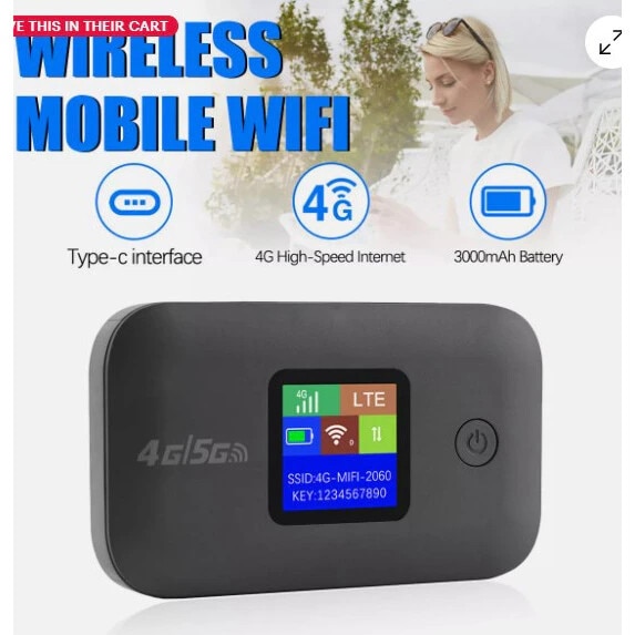 WiFi рутер Преносим 4G LTE, 150Mbps, поддръжка на 10 потребители ...