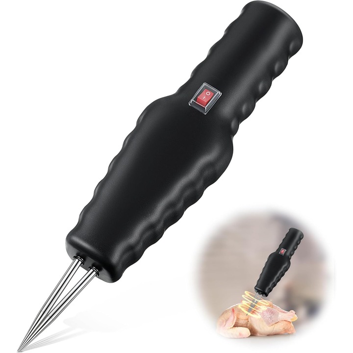 Elektromos tolltisztító, hordozható, újratölthető, ABS-ből és rozsdamentes acélból készült, csirkéknek, kacsáknak, libáknak, madaraknak, 9,8oz