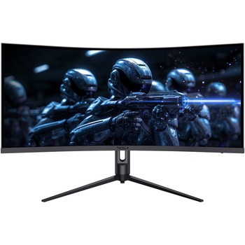 Monitor curbat Tesla LED Gaming, 34GH948BW, 34", IPS, WQHD (3440x1440), 165 Hz, 1ms MPRT/5ms GTG , Anti-glare, Lumina RGB, 2x HDMI 2.0, 1x DP 1.2, Conector DC, HDR, Clasa F, Negru