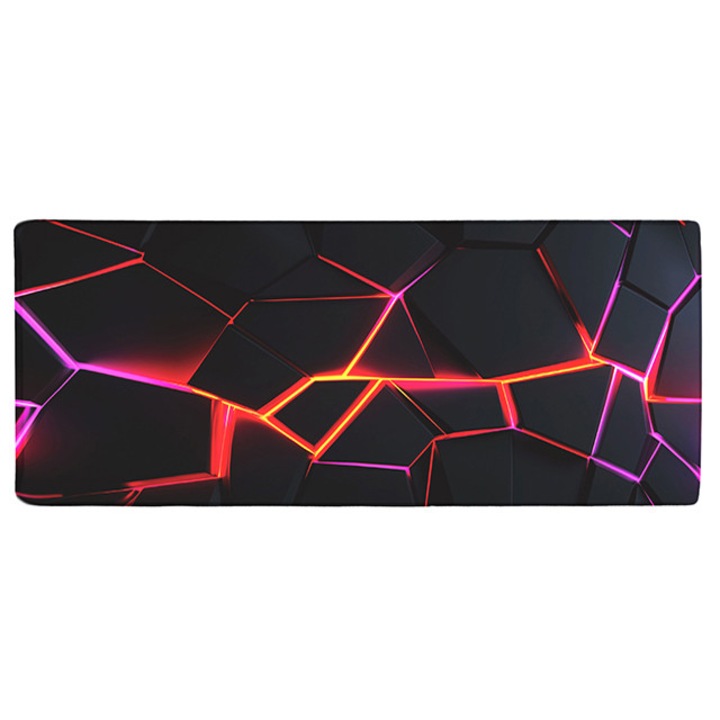 Mousepad profesional 3D, suprafata textila, baza cauciucata anti-alunecare, 600x300x2mm, dark gold