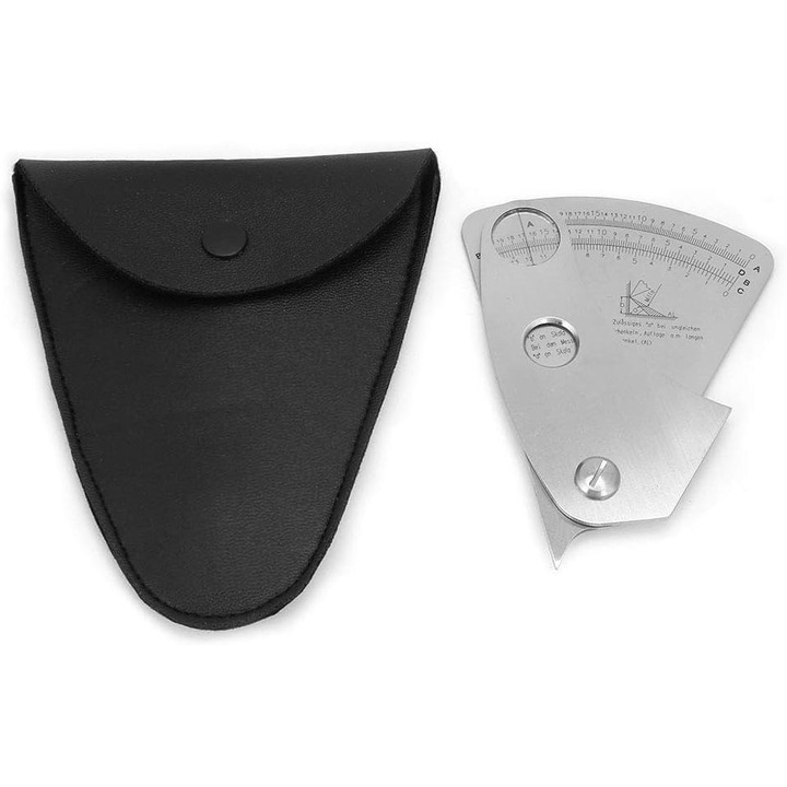 Hegesztésvizsgáló műszer, Enforose, rozsdamentes acél, pontos szögek, kopásálló, 10x15cm méret