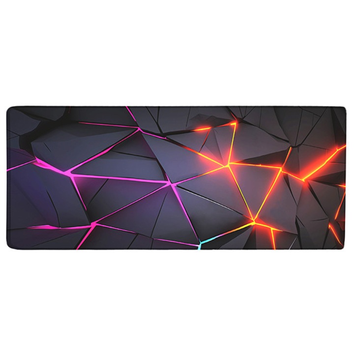 Mousepad profesional 3D, suprafata textila, baza cauciucata anti-alunecare, 600x300x2mm, dark rose