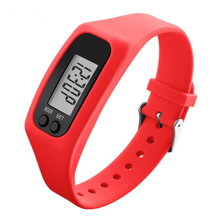 Ceas electronic pedometru multifunctional, menta, 25x2.7x4.5cm