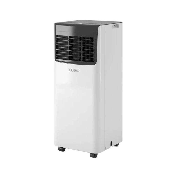 Aparat de aer conditionat portabil Olimpia Splendid, Dolceclima Compact 10 SB WiFi, 10.000 BTU, consum redus, clasa energetica A, racire, dezumidificare si ventilatie, control prin aplicatie, functie auto-restart, functie Sleep, functie Follow Me, alb