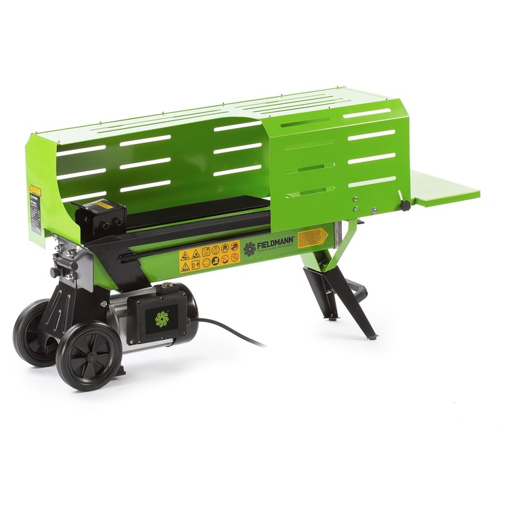 Fieldmann FZLS 1004H-E Rönkhasító 2000 W, 4 tonna hasítóerő, 37 cm rönkhosszúság, Zöld-fekete