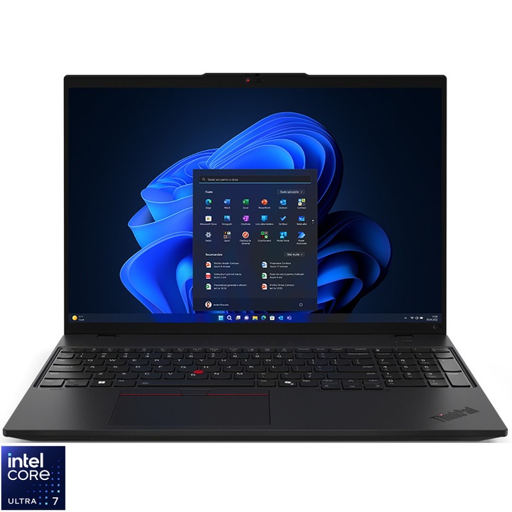 Laptop Lenovo 16'' ThinkPad L16 Gen 1, WUXGA IPS, Procesor Intel® Core™ Ultra 7 155U (12M Cache, up to 4.80 GHz), 48GB DDR5, 4TB SSD, Intel Graphics, no os, Black