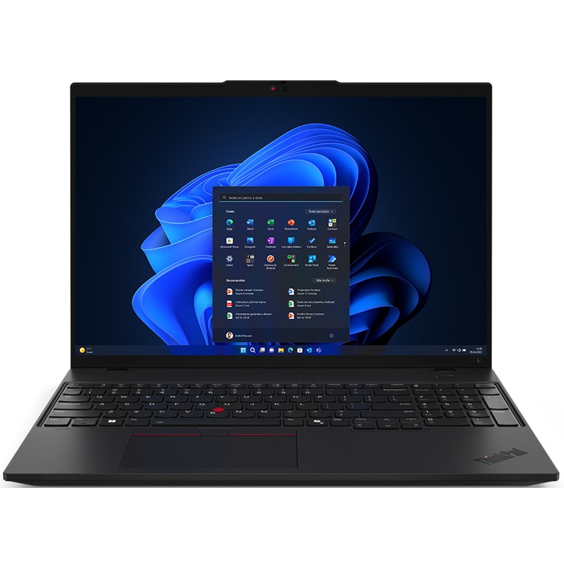 Laptop Lenovo 16'' ThinkPad L16 Gen 1, WUXGA IPS, Procesor Intel® Core™ Ultra 7 155U (12M Cache, up to 4.80 GHz), 48GB DDR5, 4TB SSD, Intel Graphics, no os, Black