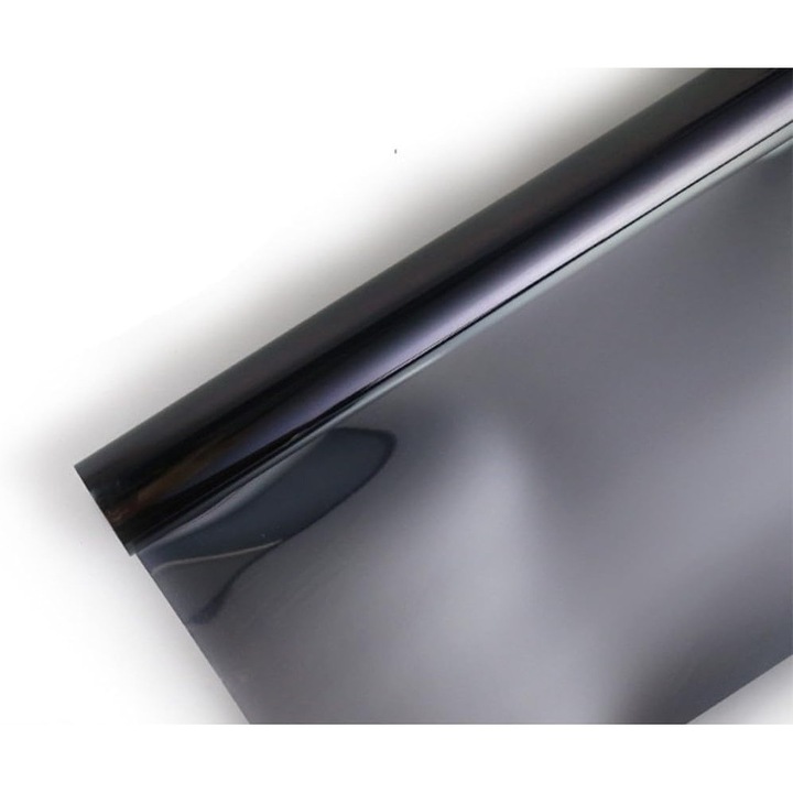 Folie autoadeziva opaca 97% din exterior de protectie solara, Anti-UV, 50x100 cm neagra
