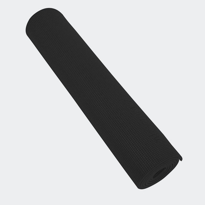 Saltea Yoga Amila 6mm, anti-zgariere, neagra, 173x61cm