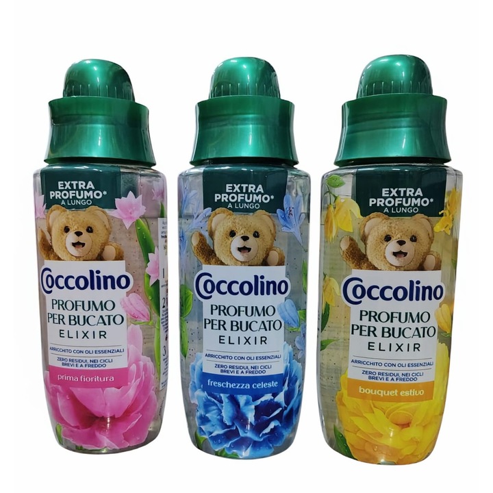 Парфюм за дрехи, Coccolino, Bouquet Estivo, 342 ml, дълготрайна свежест, 3 броя