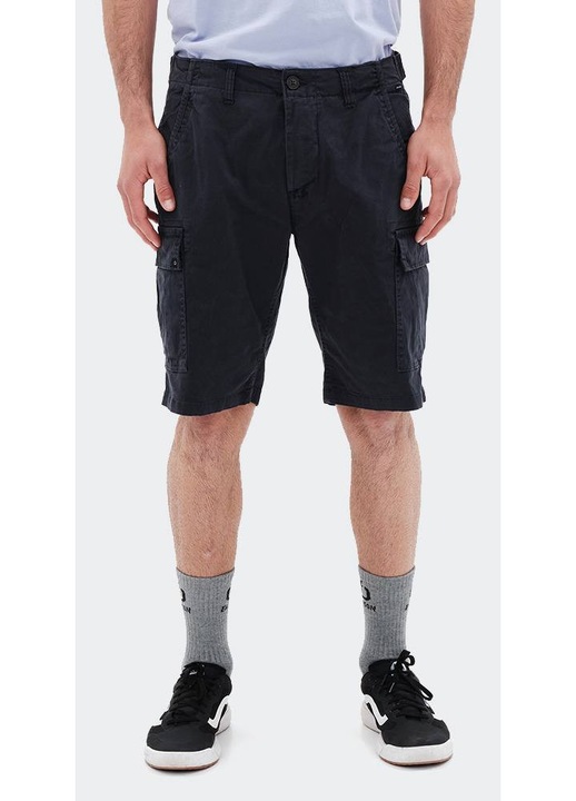 Bermude cargo barbati, Emerson, croiala regular, 2 buzunare frontale, bleumarin, bumbac-elastan, 33 US