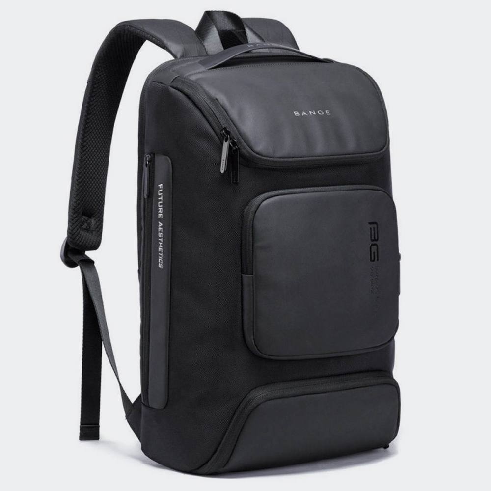 Rucsac Bange, dimensiuni 48x28x20cm, capacitate 25L, culoare negru, material rezistent la apa, compartiment pentru laptop 15.6 inch