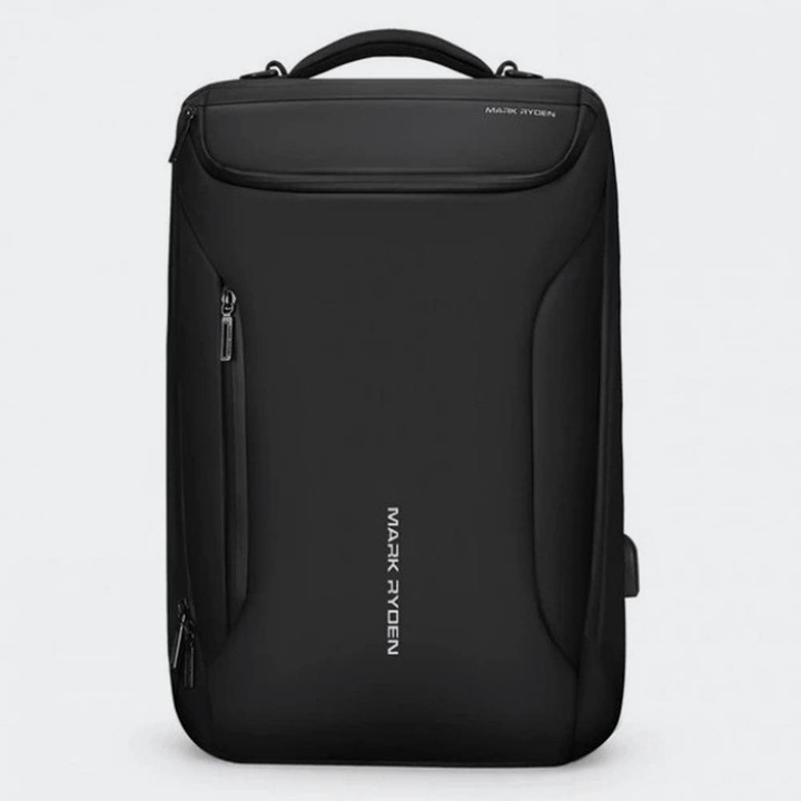 Rucsac, Mark Ryden, 3 compartimente principale, material Oxford, rezistent la apa, negru, 33x20x45cm, capacitate 29.7L