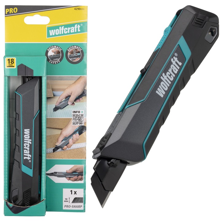 Cutter, Wolfcraft, 18mm, metal, negru