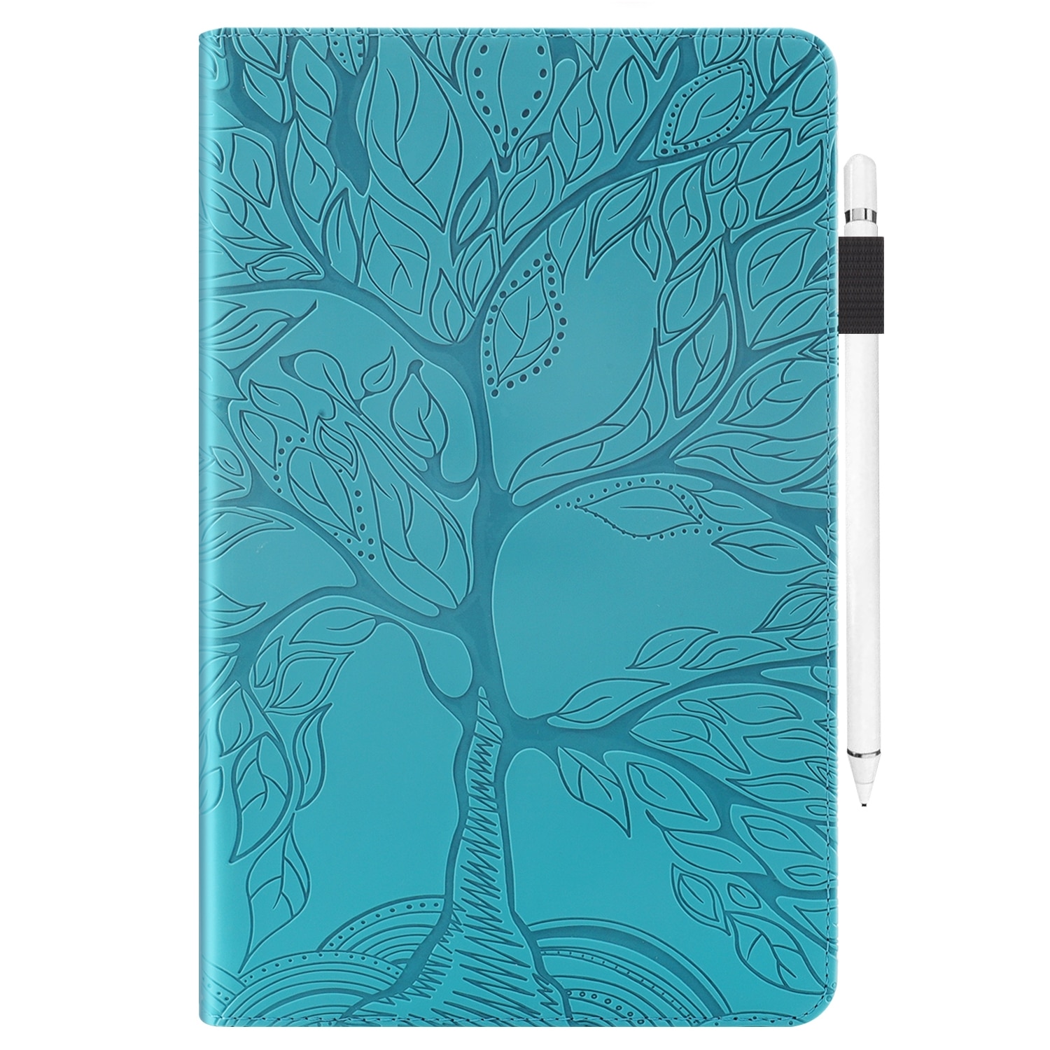 Husa tableta pentru Huawei MediaPad M5 10.8 inch, piele PU, tip carte orizontal cu suport, sloturi card & pix, albastru lacustru