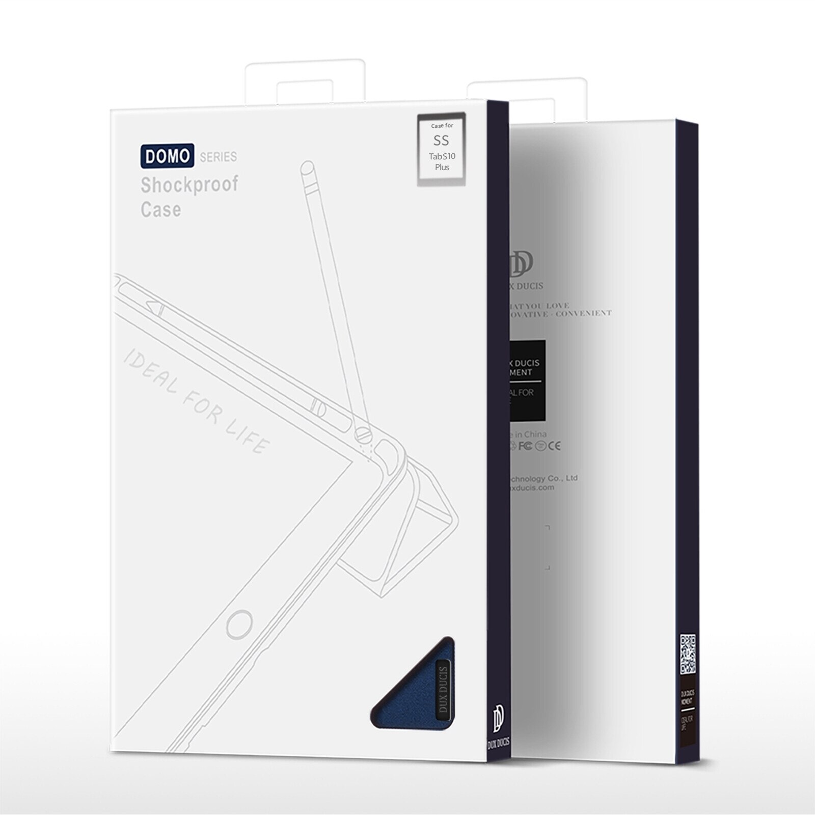Husa tableta compatibila cu Samsung Galaxy Tab S10+, piele magnetica flip, seria Domo, albastru
