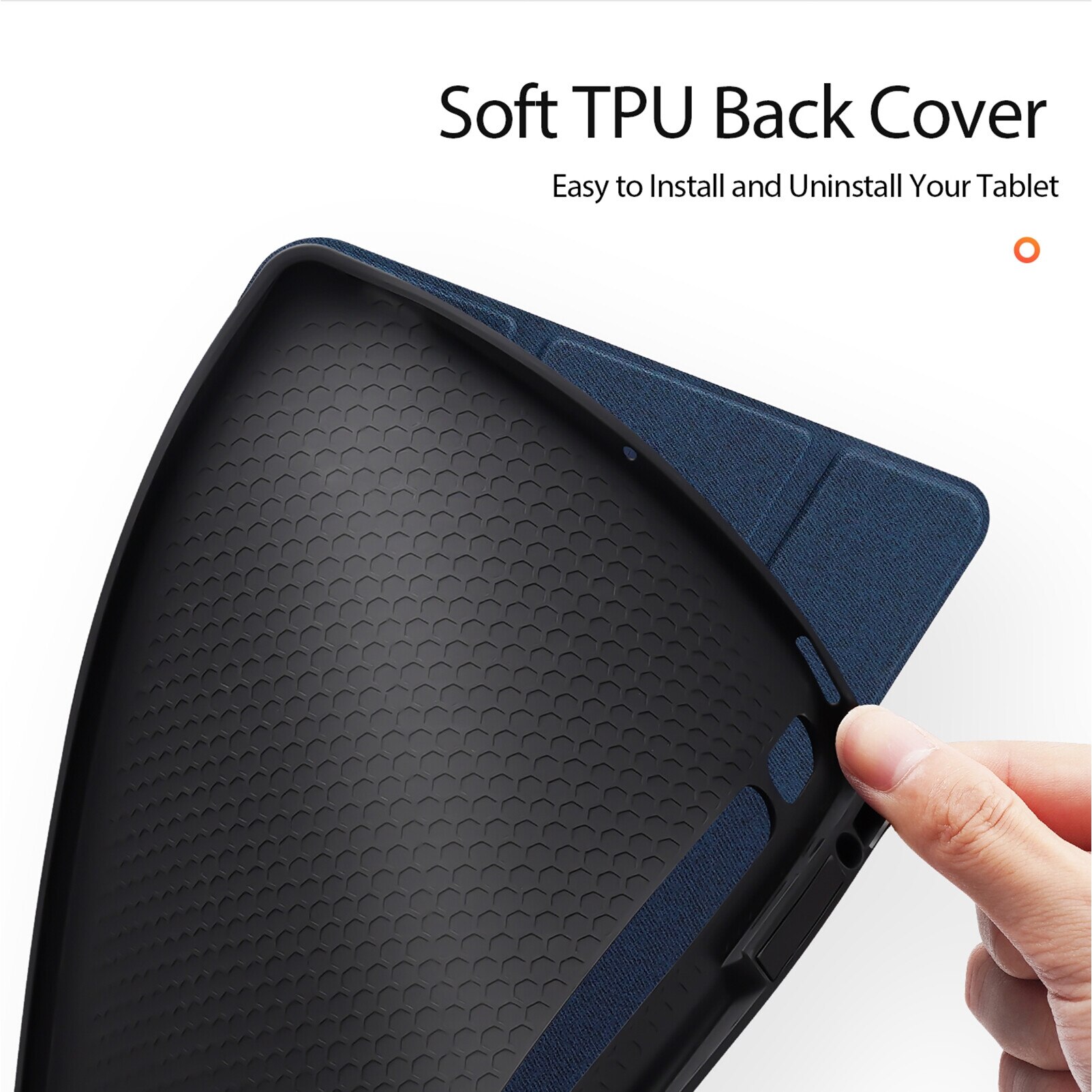 Husa tableta compatibila cu Samsung Galaxy Tab S10+, piele magnetica flip, seria Domo, albastru