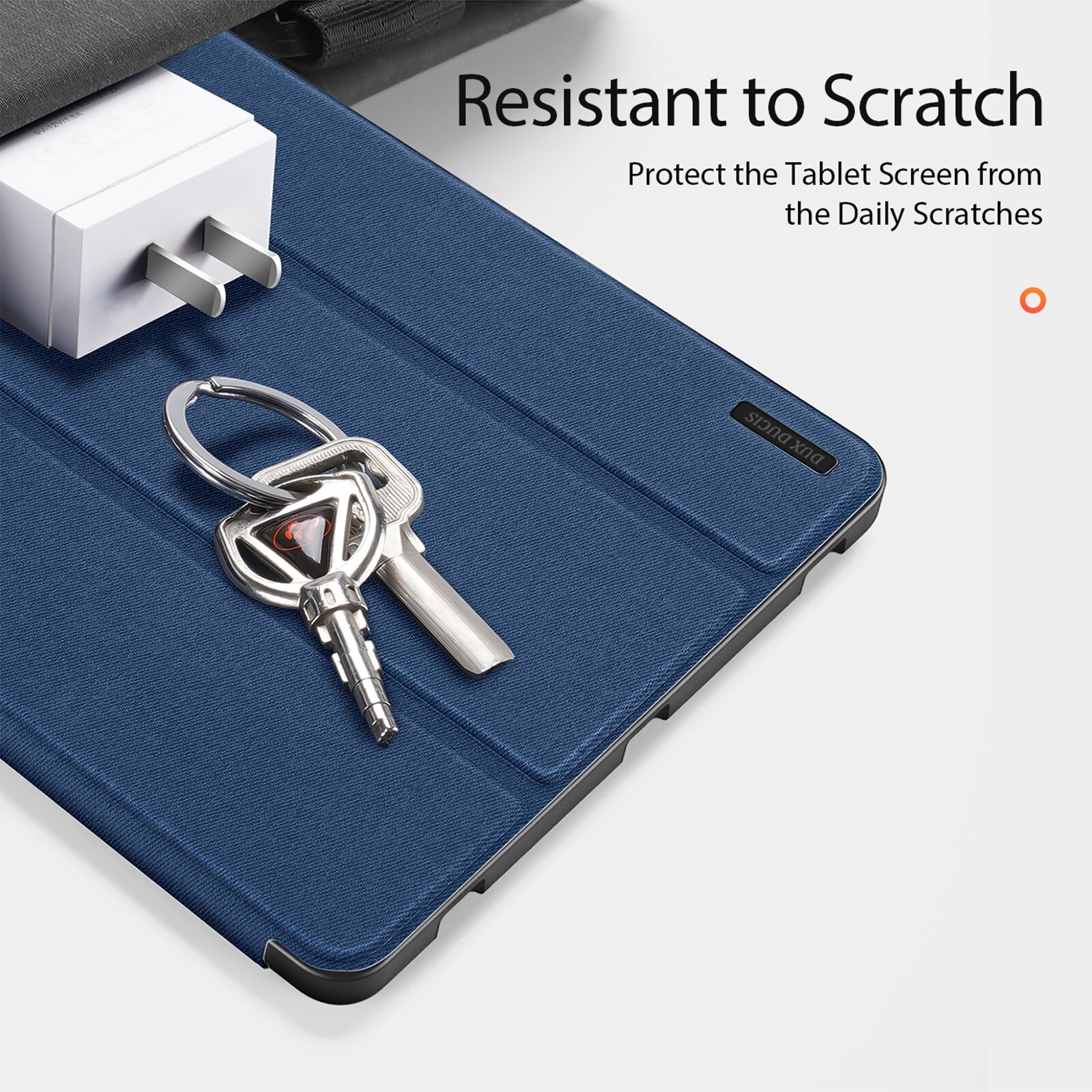 Husa tableta compatibila cu Samsung Galaxy Tab S10+, piele magnetica flip, seria Domo, albastru