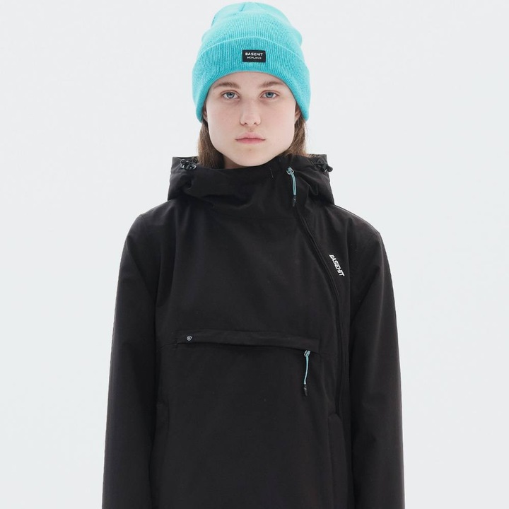 Jacheta sport BASEHIT pentru femei, impermeabila, respirabila, neagra, material ecologic