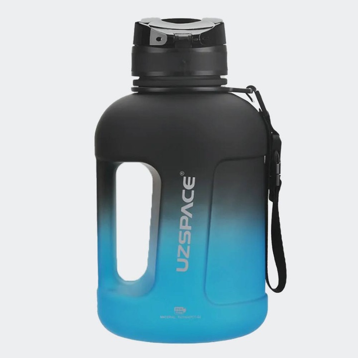 Bidon Uzspace, 1700mL, Tritan, negru-albastru