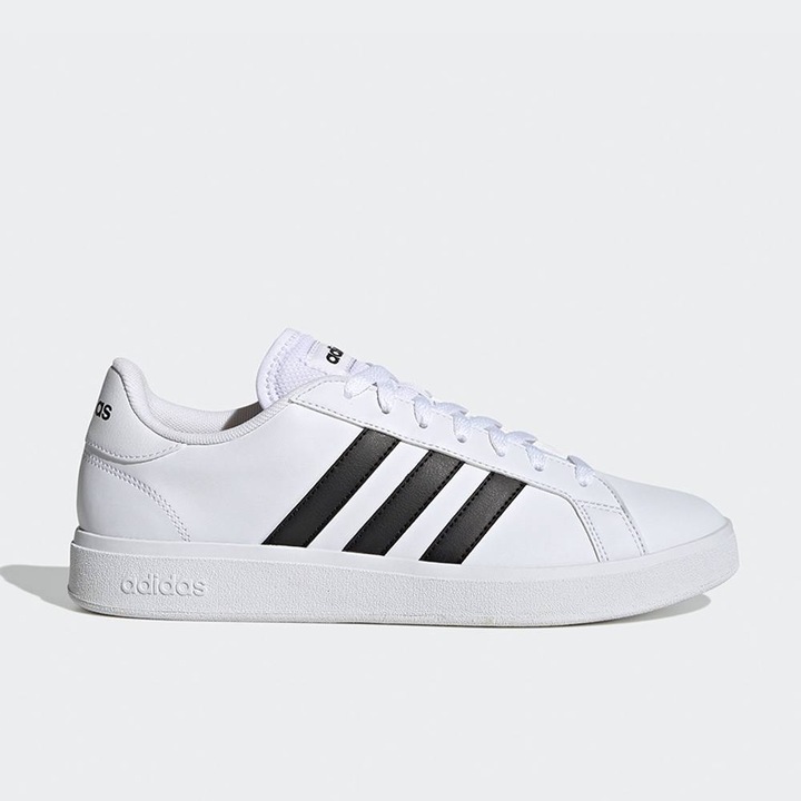 Tenisi barbati Adidas GRAND COURT, piele ecologica, alb/negru