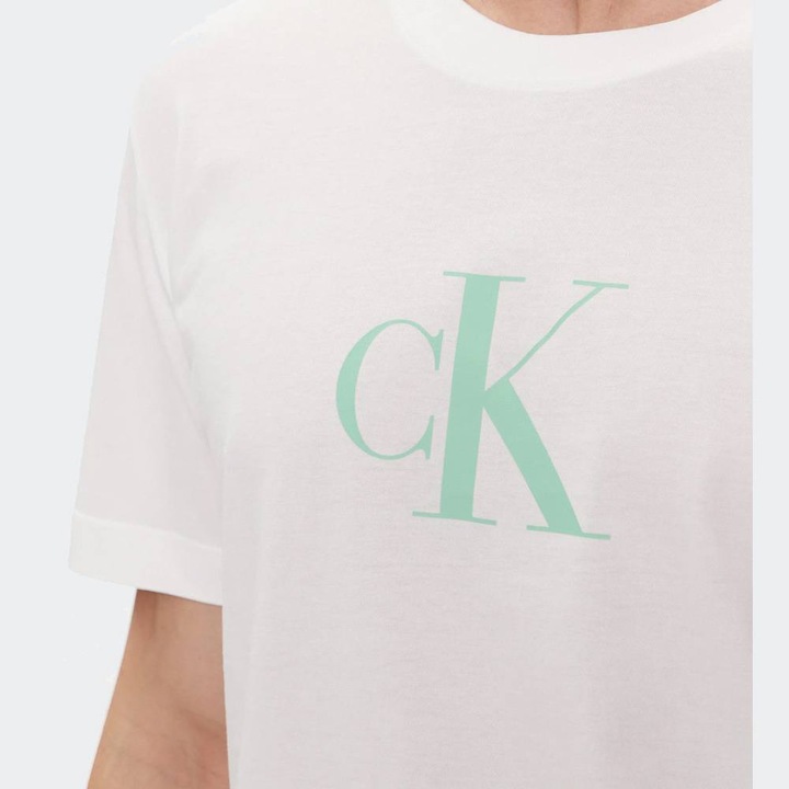 Tricou sport barbati, Calvin Klein, croiala regulata, alb, bumbac