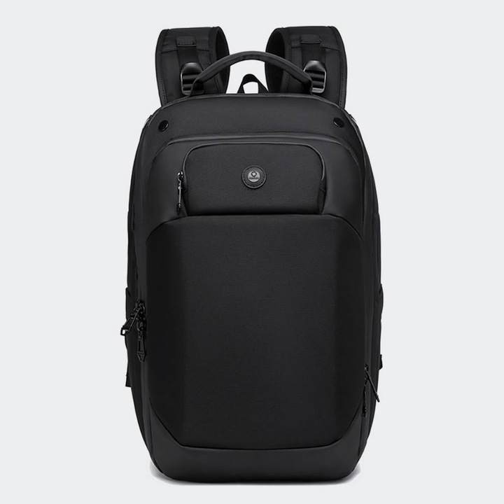 Rucsac Ozuko, 46x32x18cm, 26.5L, negru, cu suport pentru laptop de 15.6'' si tableta, design ergonomic