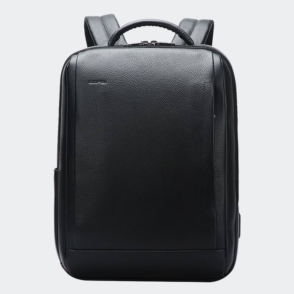 Rucsac din piele Bopai Fidelis, 15.6", negru, 43x31x20cm, capacitate 26.5L
