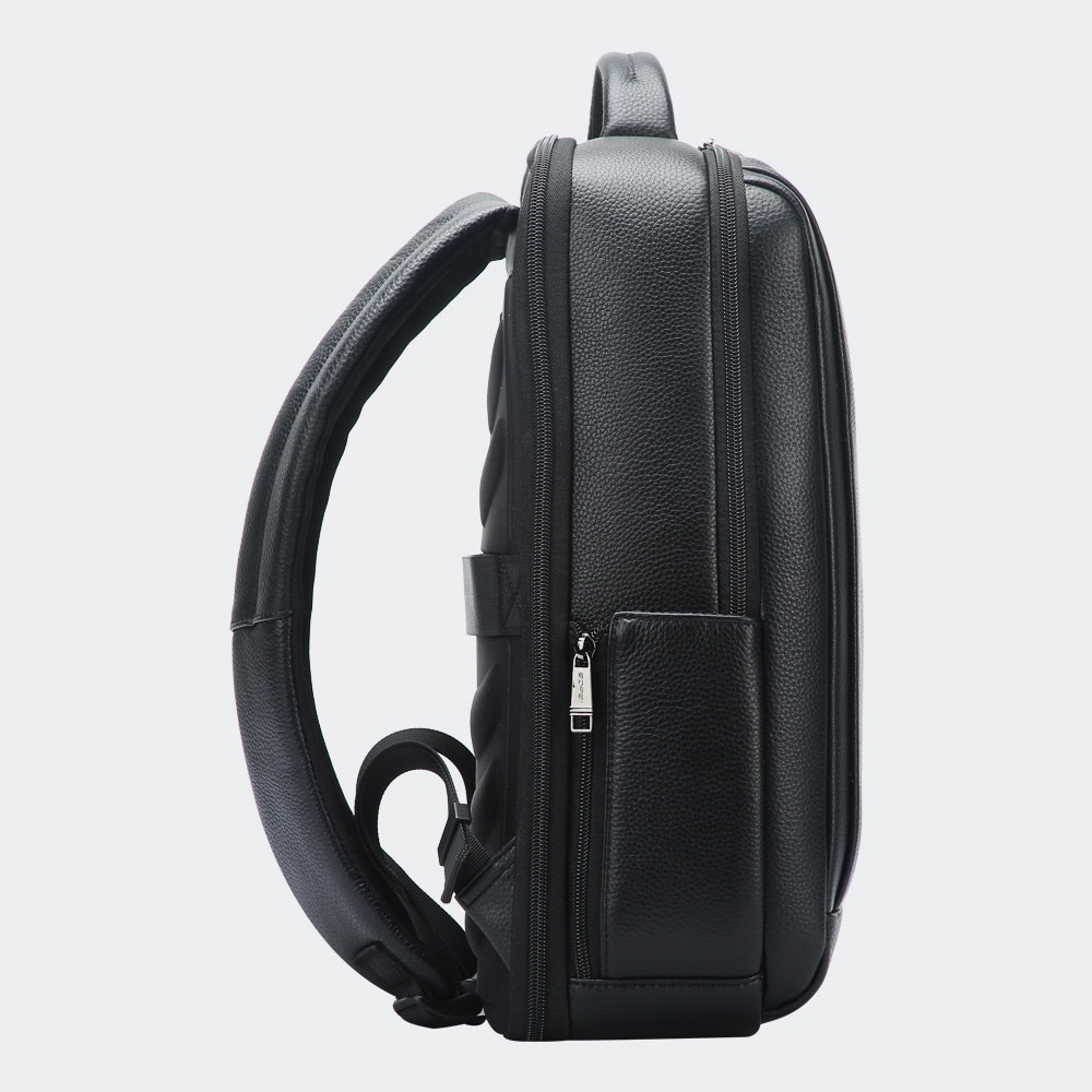 Rucsac din piele Bopai Fidelis, 15.6", negru, 43x31x20cm, capacitate 26.5L