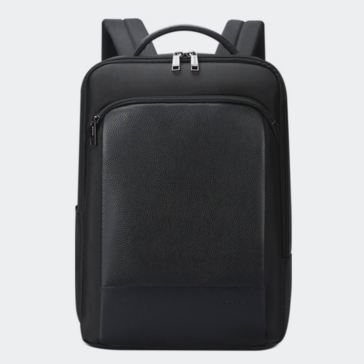Rucsac laptop Bopai Voyager, 15.6", piele ecologica, negru, dimensiuni 43x32x12cm