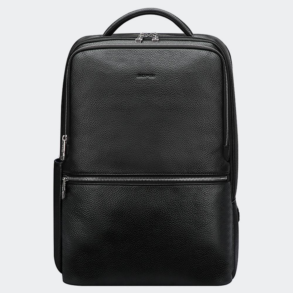 Rucsac din piele Bopai Eclipse pentru laptop 15.6", negru, 22.5L, cu multiple compartimente