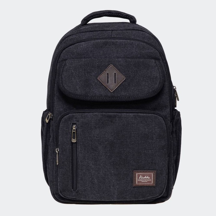 Rucsac Kaukko, design clasic, material rezistent, negru, 43x30x15cm, capacitate 20L