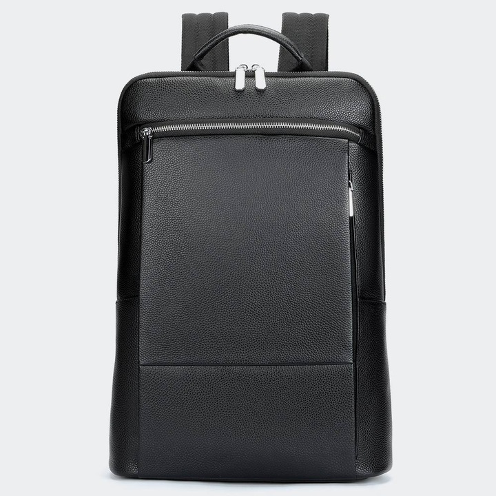 Rucsac din piele Reidel, model Nivalis, 12L, negru, 40x30x10cm